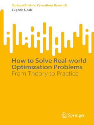cover image of How to Solve Real-world Optimization Problems